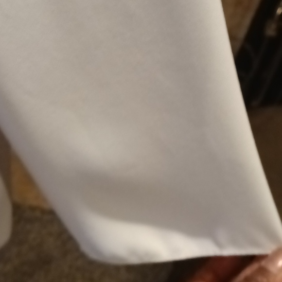 FINAL PRICE TALBOTS ivory 3/4 sleeve blouse w scalloped hem & flap in rear 1X - Picture 5 of 13